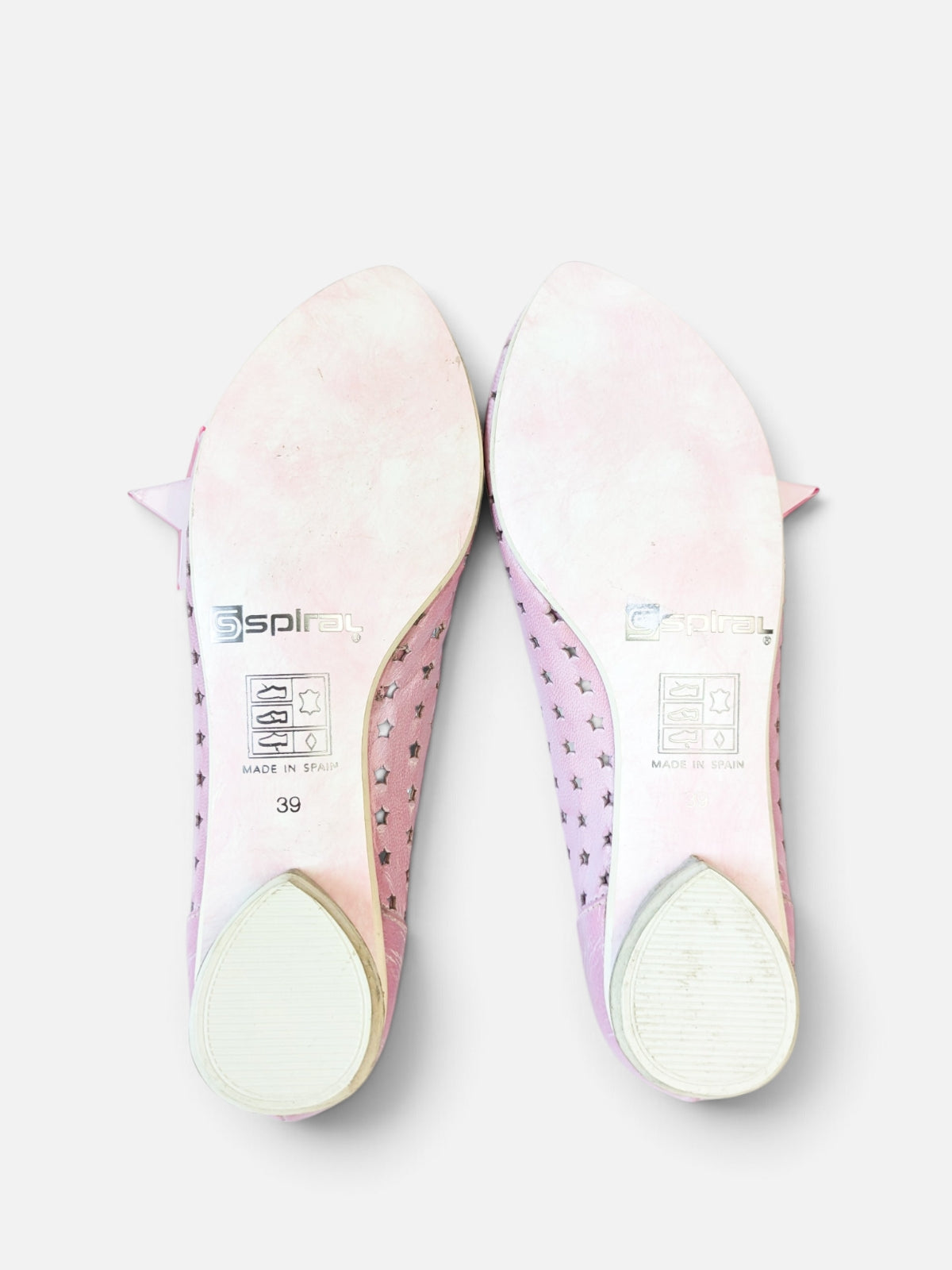 Spiral vintage pink star flats/ ballerinas (2000s)