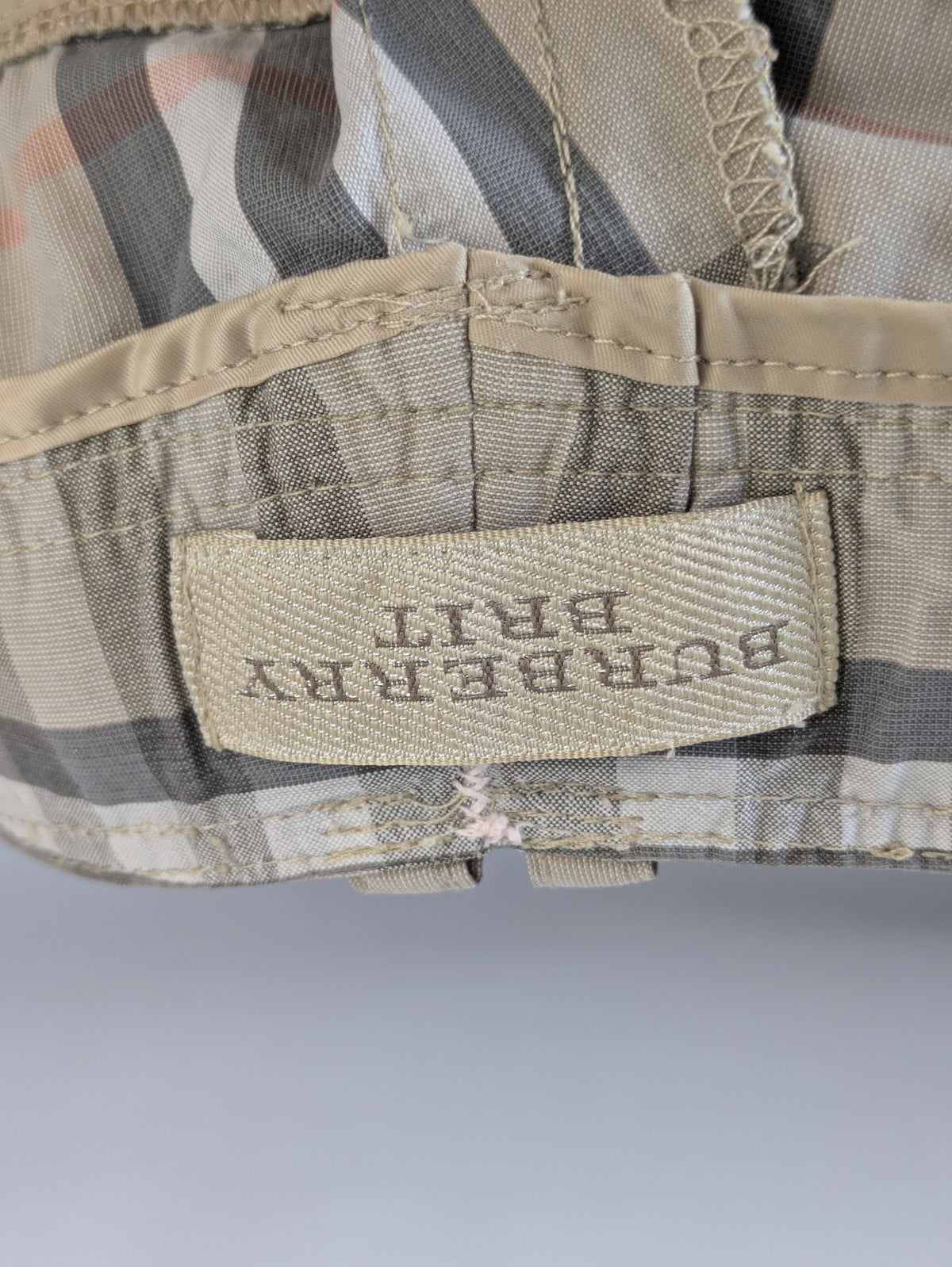 Burberry beige nova check pants (2000s)