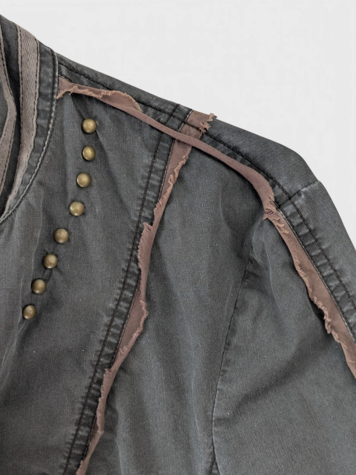 Steampunk raw-edge military jacket (2000s)