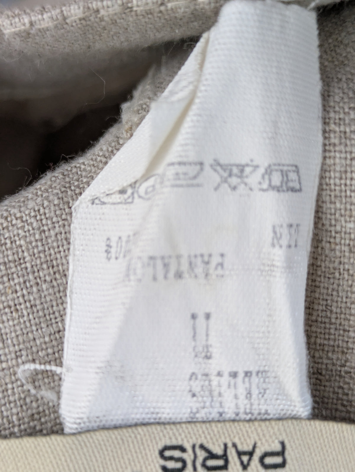 Wrap linen deconstructed pants (2000s)