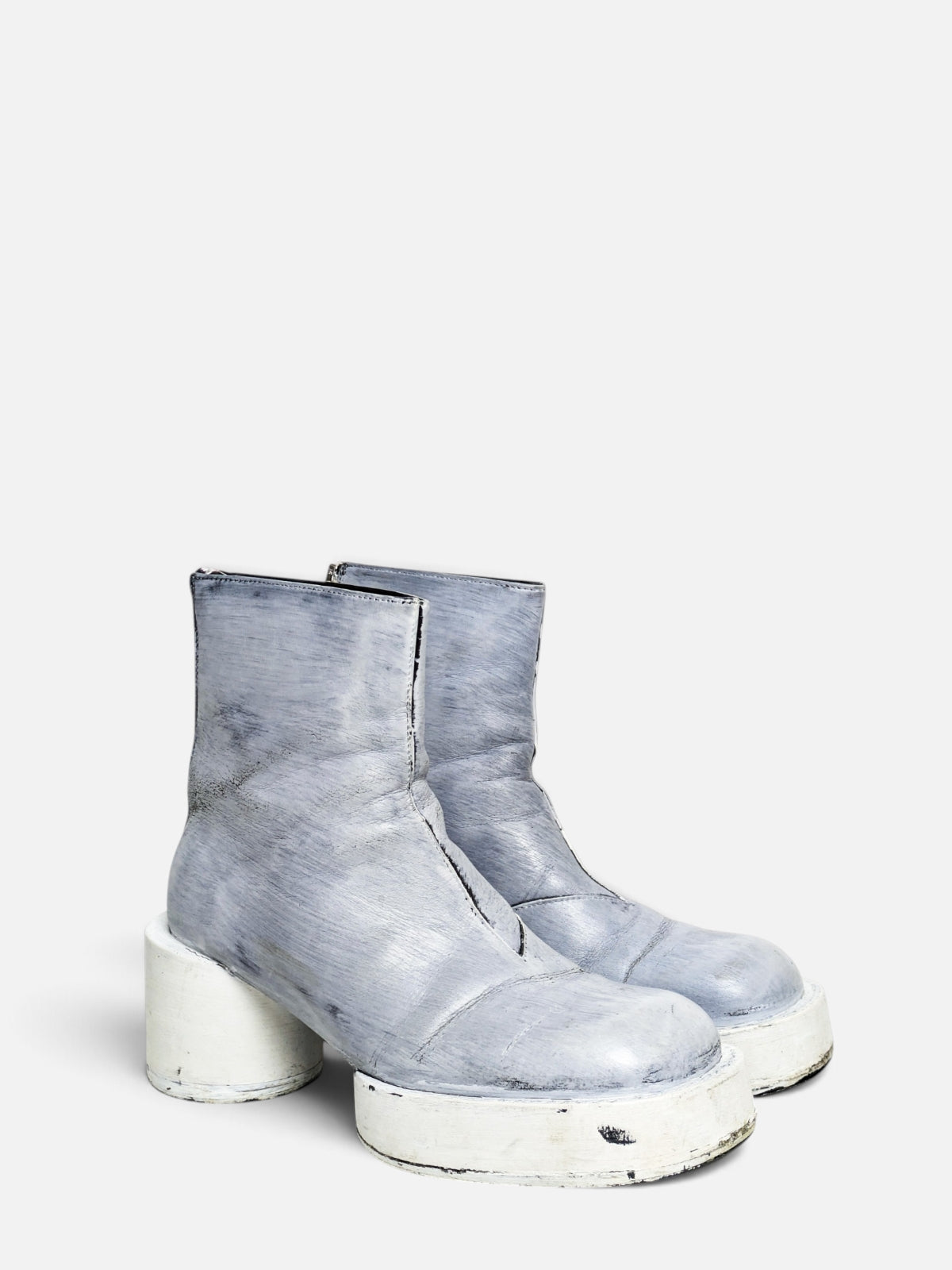 Maison Margiela bianchetto brushed leather boots (90s)