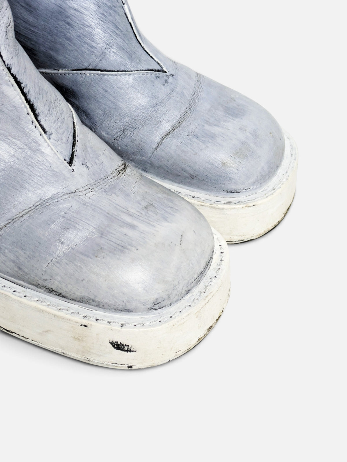 Maison Margiela bianchetto brushed leather boots (90s)