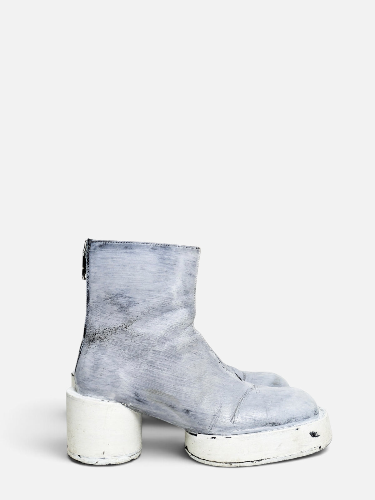Maison Margiela bianchetto brushed leather boots (90s)