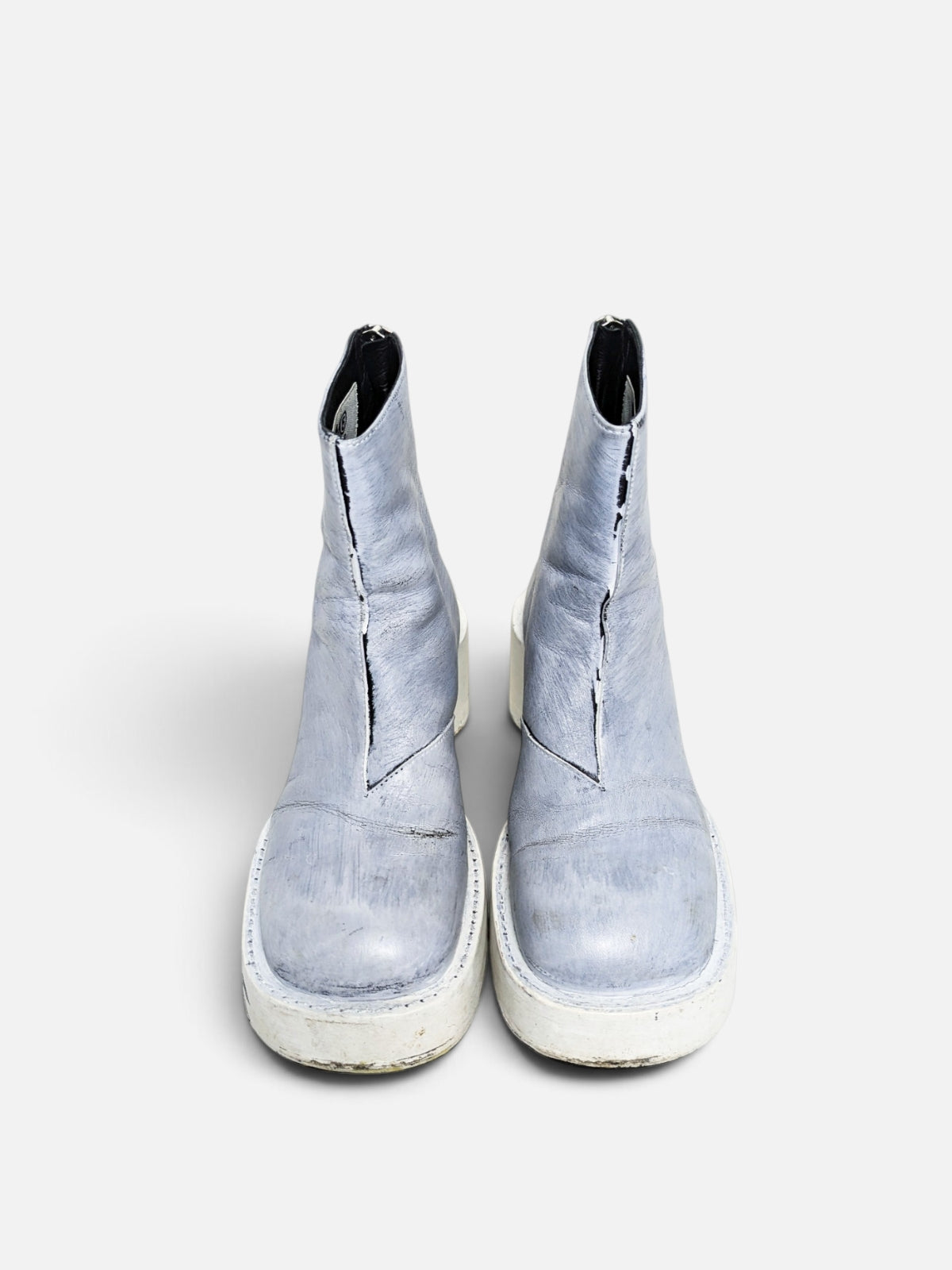 Maison Margiela bianchetto brushed leather boots (90s)