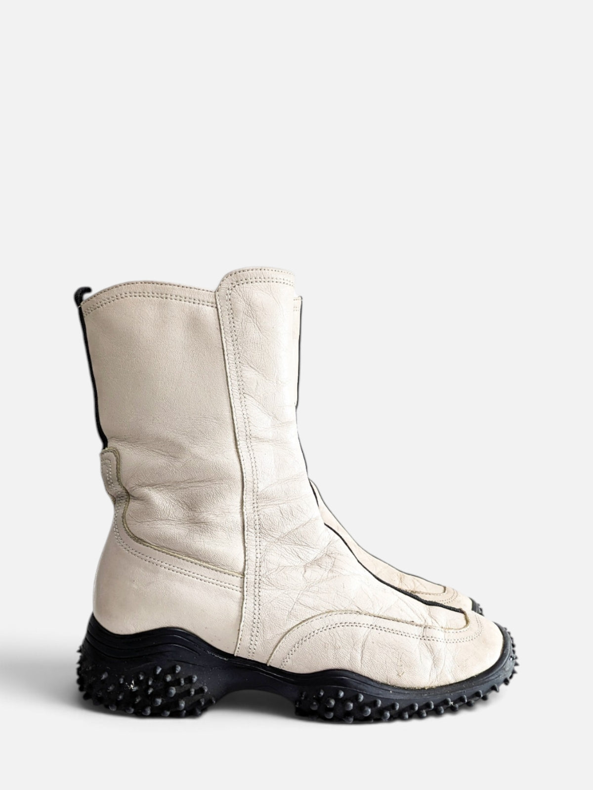 Vintage leather boots with bubble sole (90s)