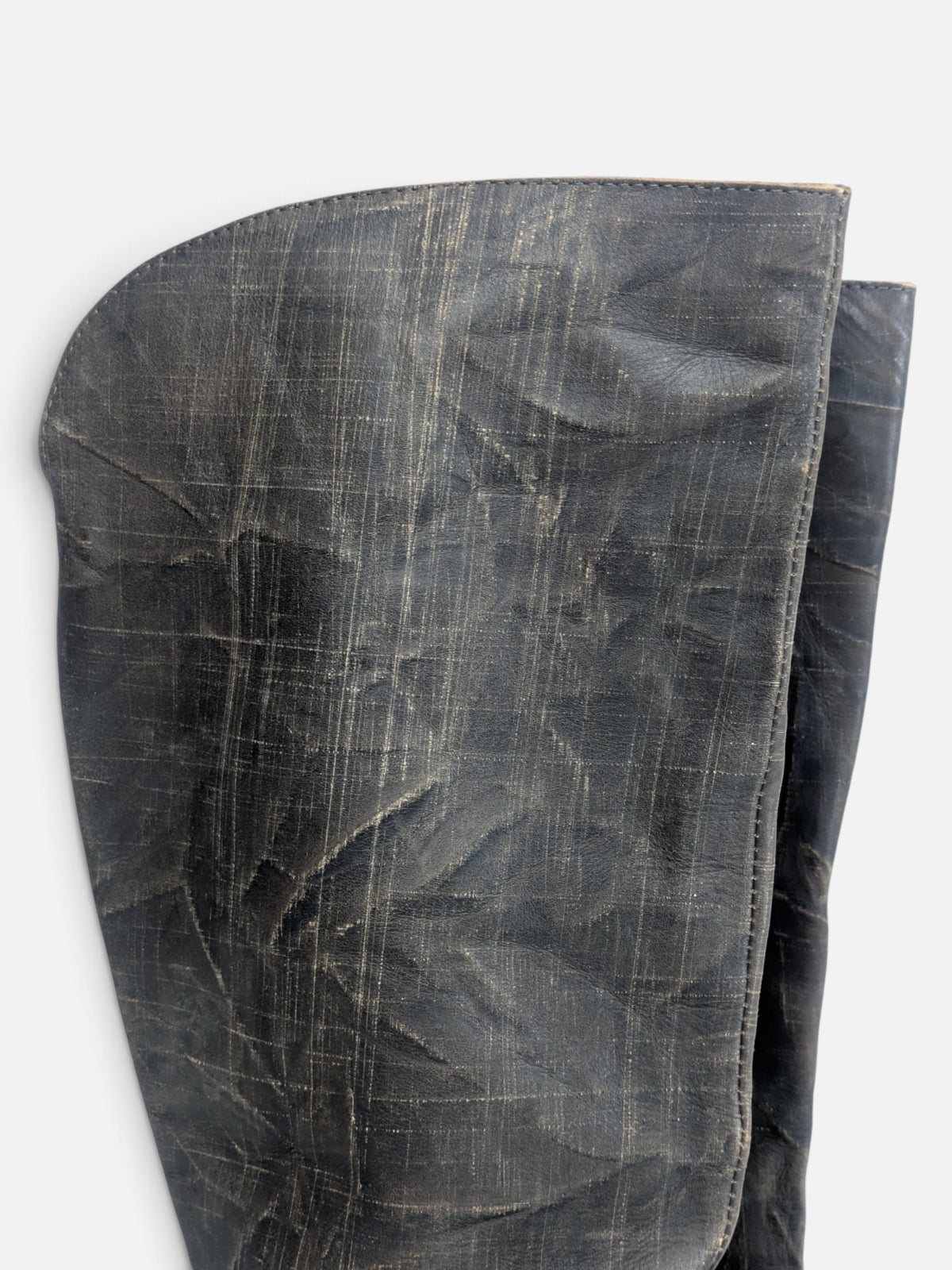 Industrial avant-garde knee-high leather boots