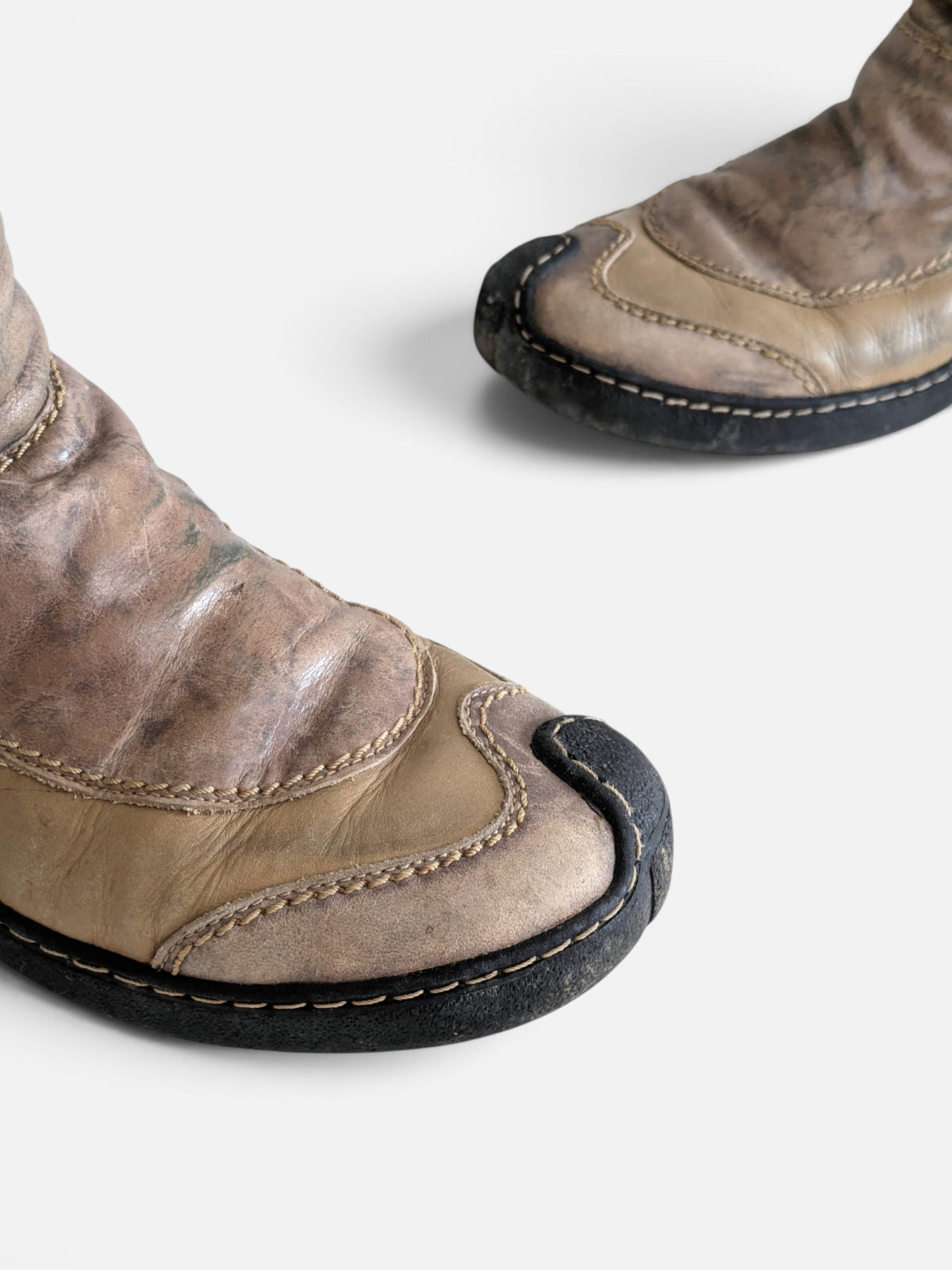 Vintage cyber multi-strap leather boots (2000s)