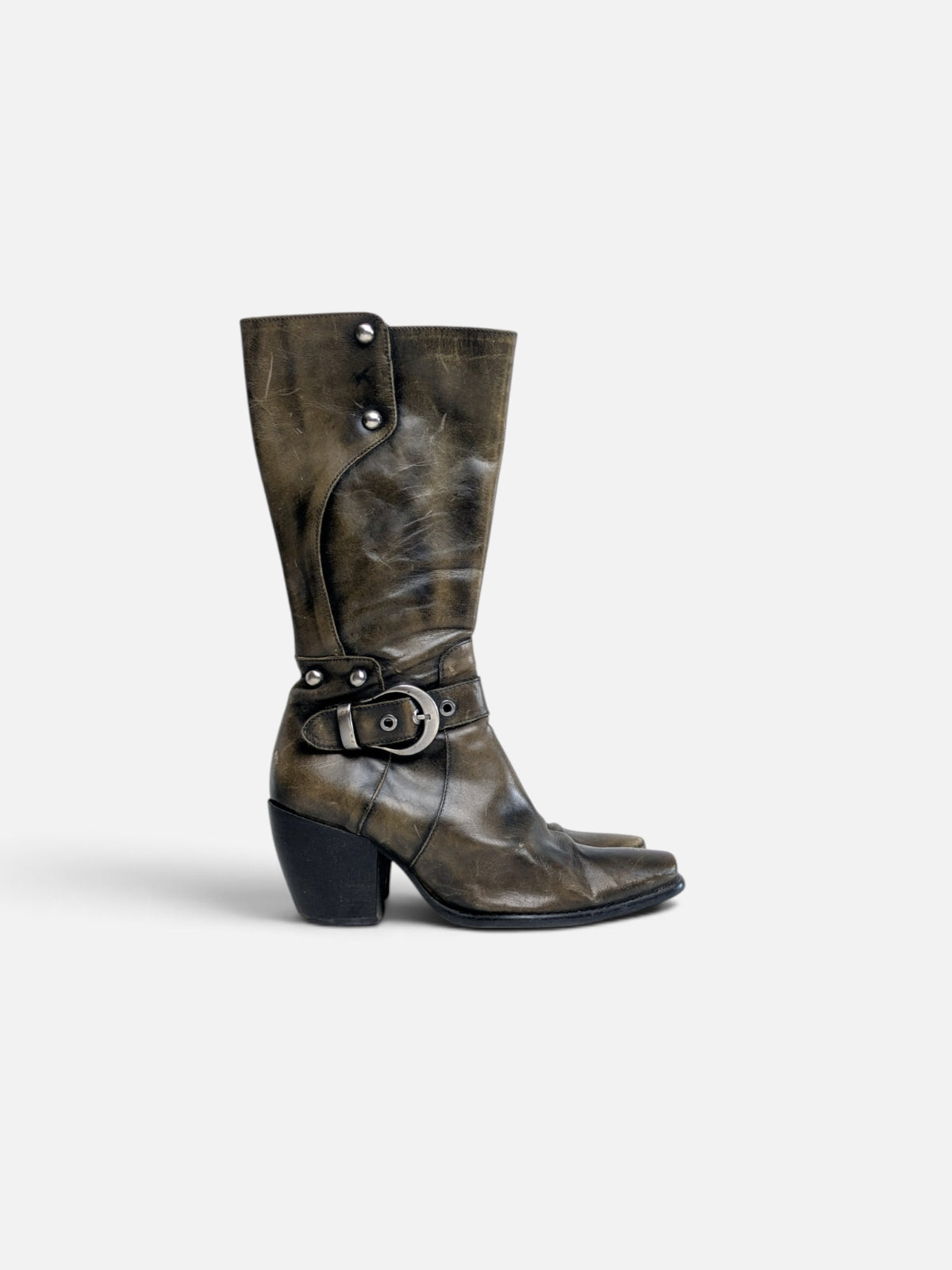 Vintage western/ biker leather boots (2000s)