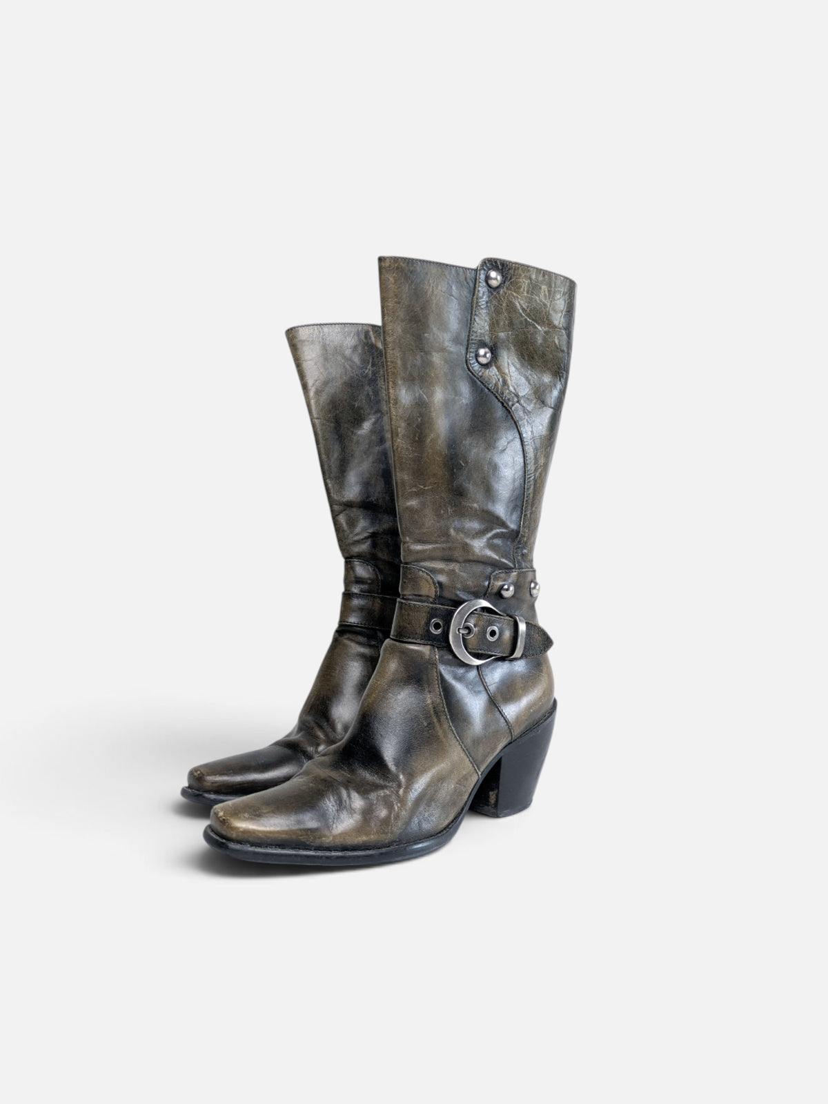 Vintage western/ biker leather boots (2000s)