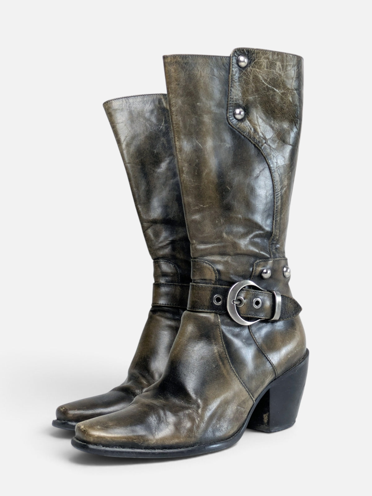 Vintage western/ biker leather boots (2000s)