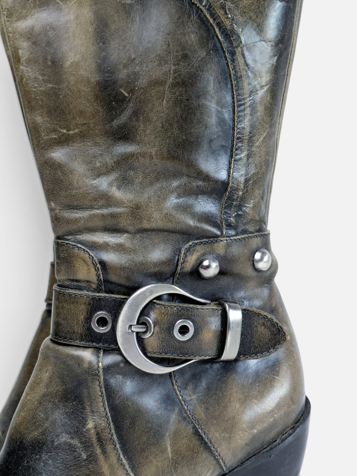 Vintage western/ biker leather boots (2000s)