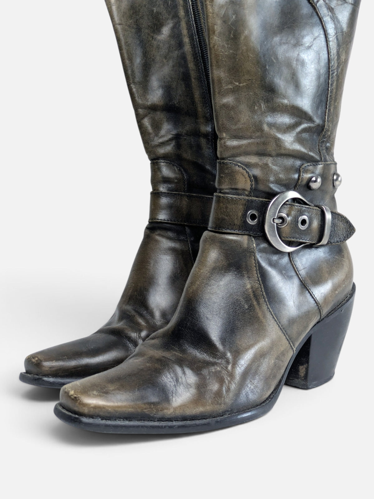 Vintage western/ biker leather boots (2000s)