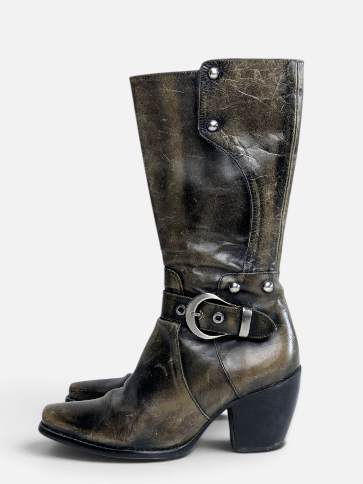 Vintage western/ biker leather boots (2000s)