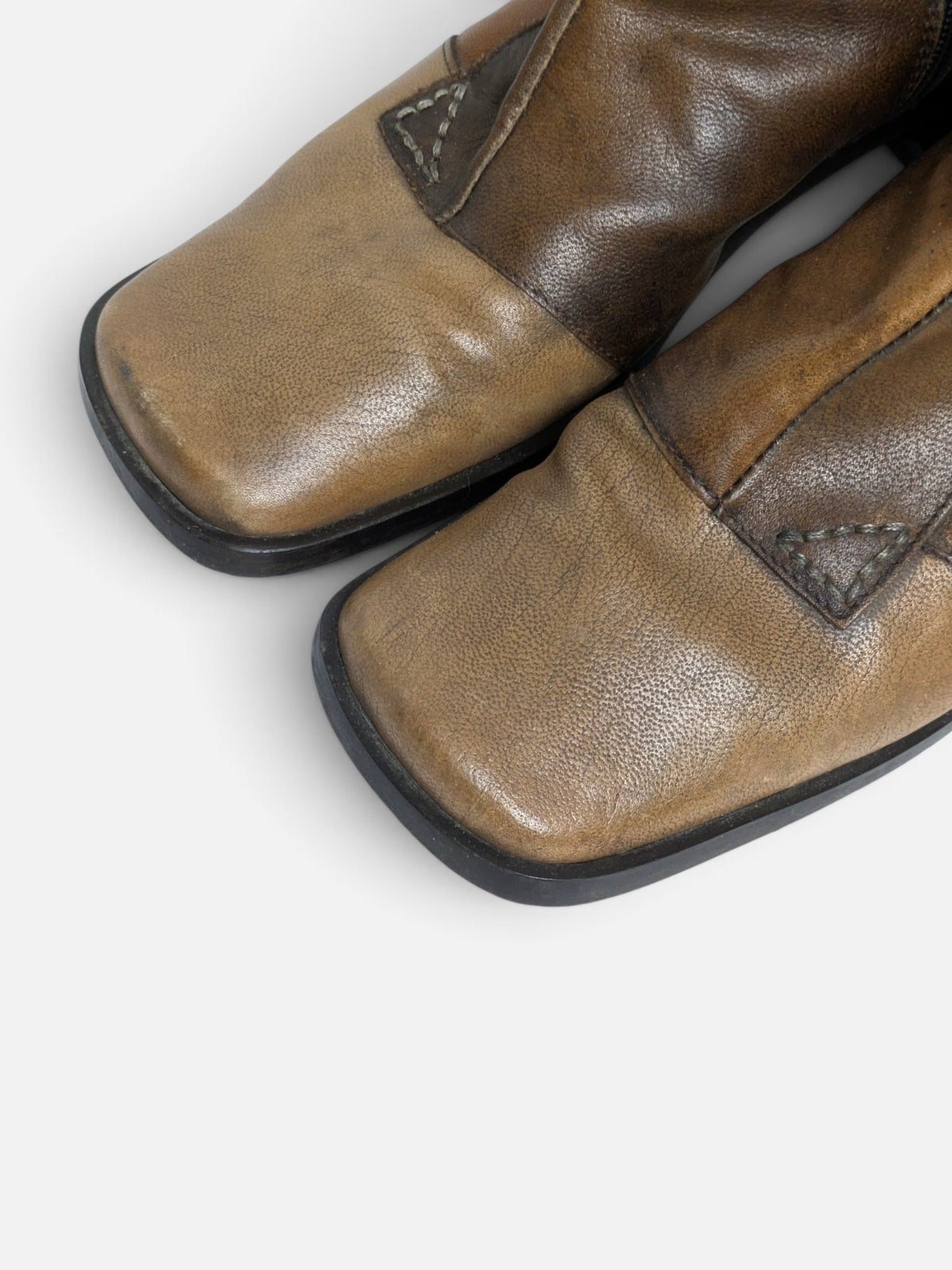 Vintage patchwork leather boots (90s)