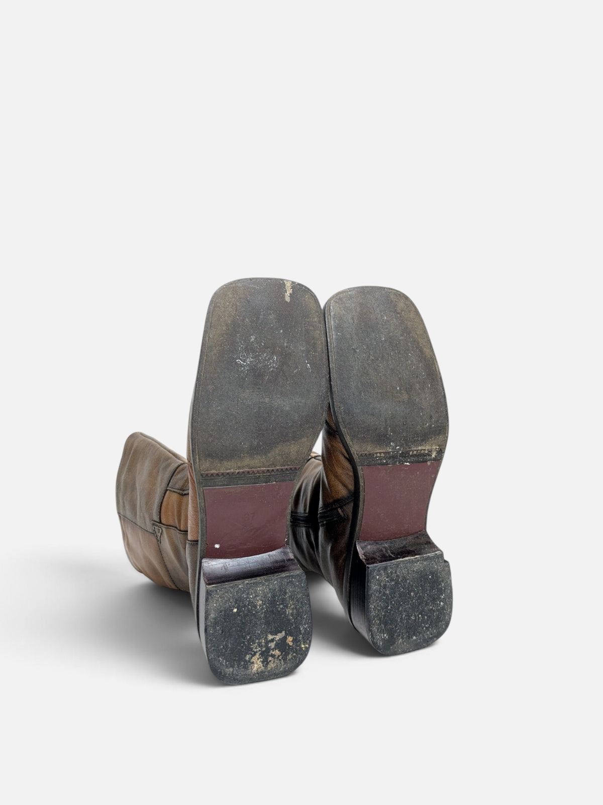 Vintage patchwork leather boots (90s)