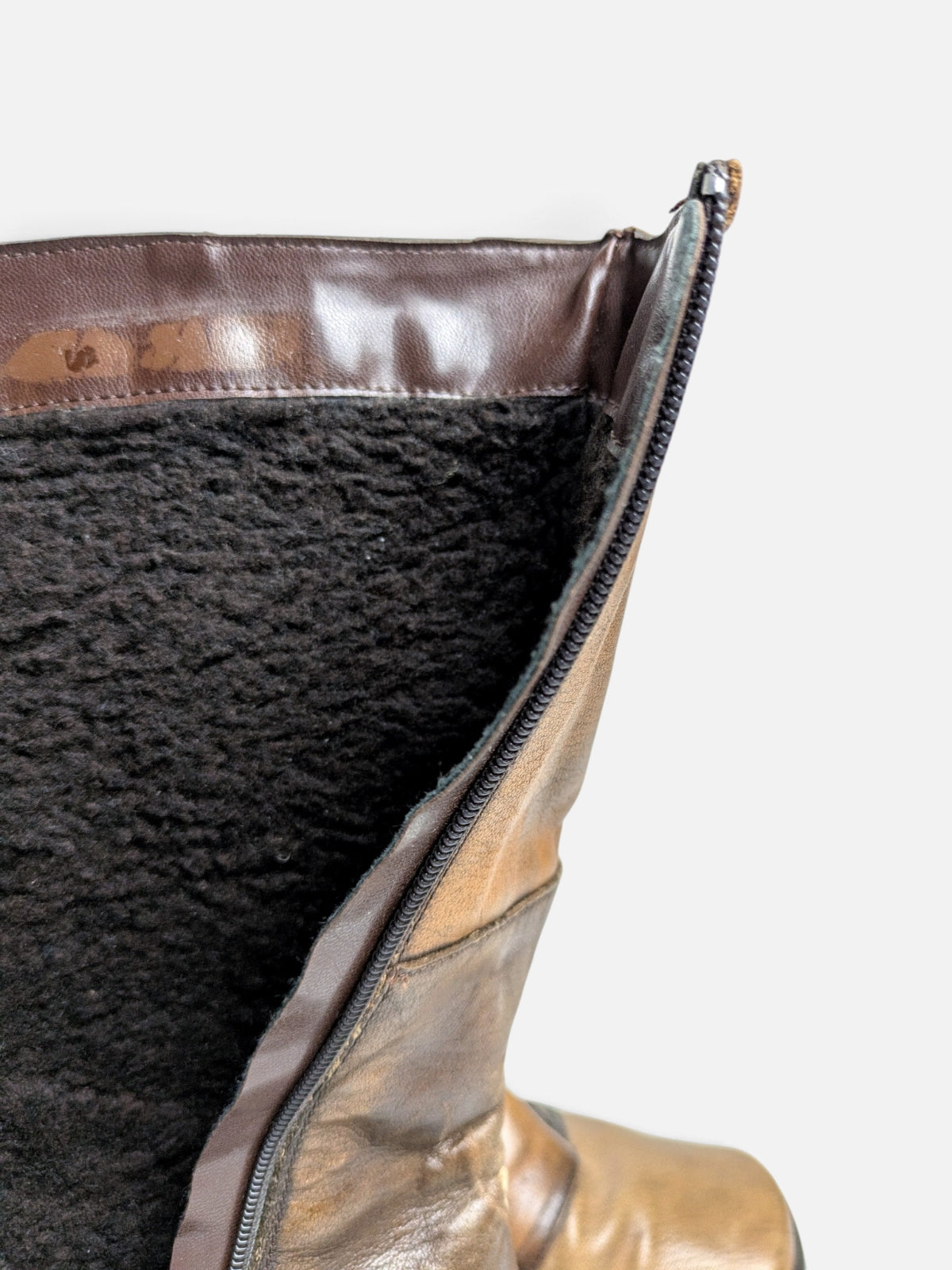Vintage patchwork leather boots (90s)