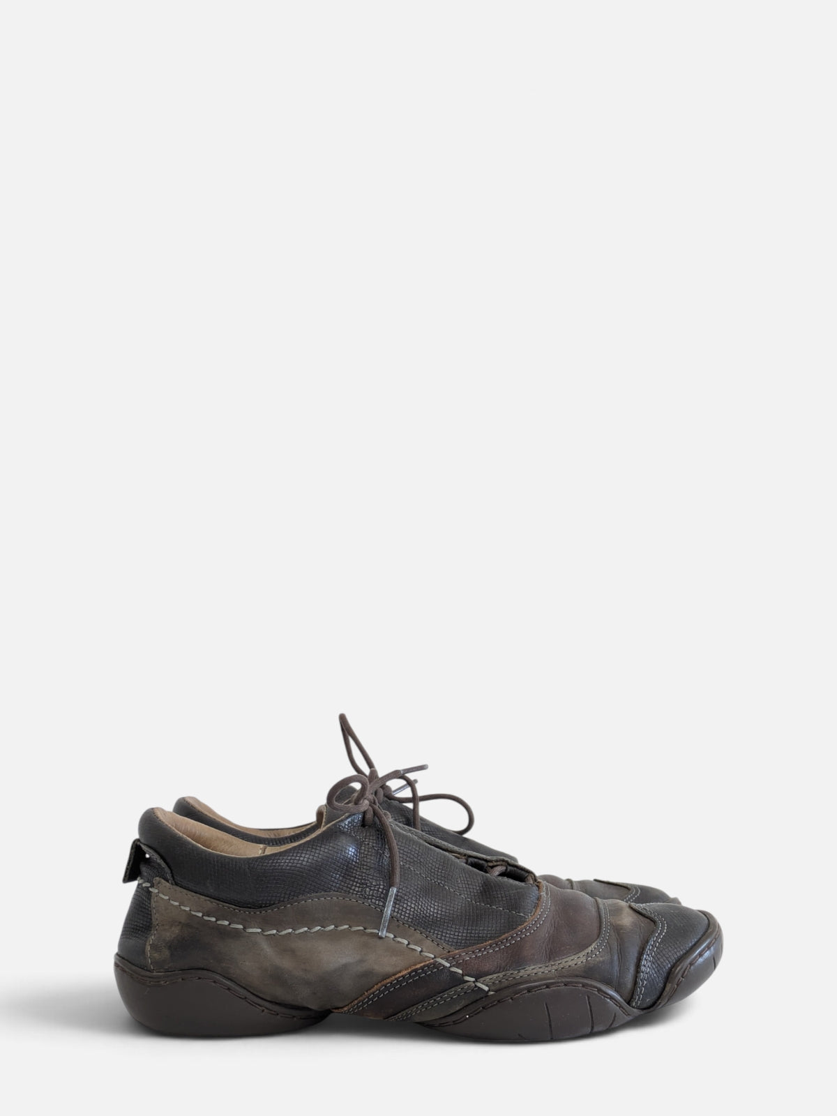 Marithé + François Girbaud washed leather sneakers (2000s)