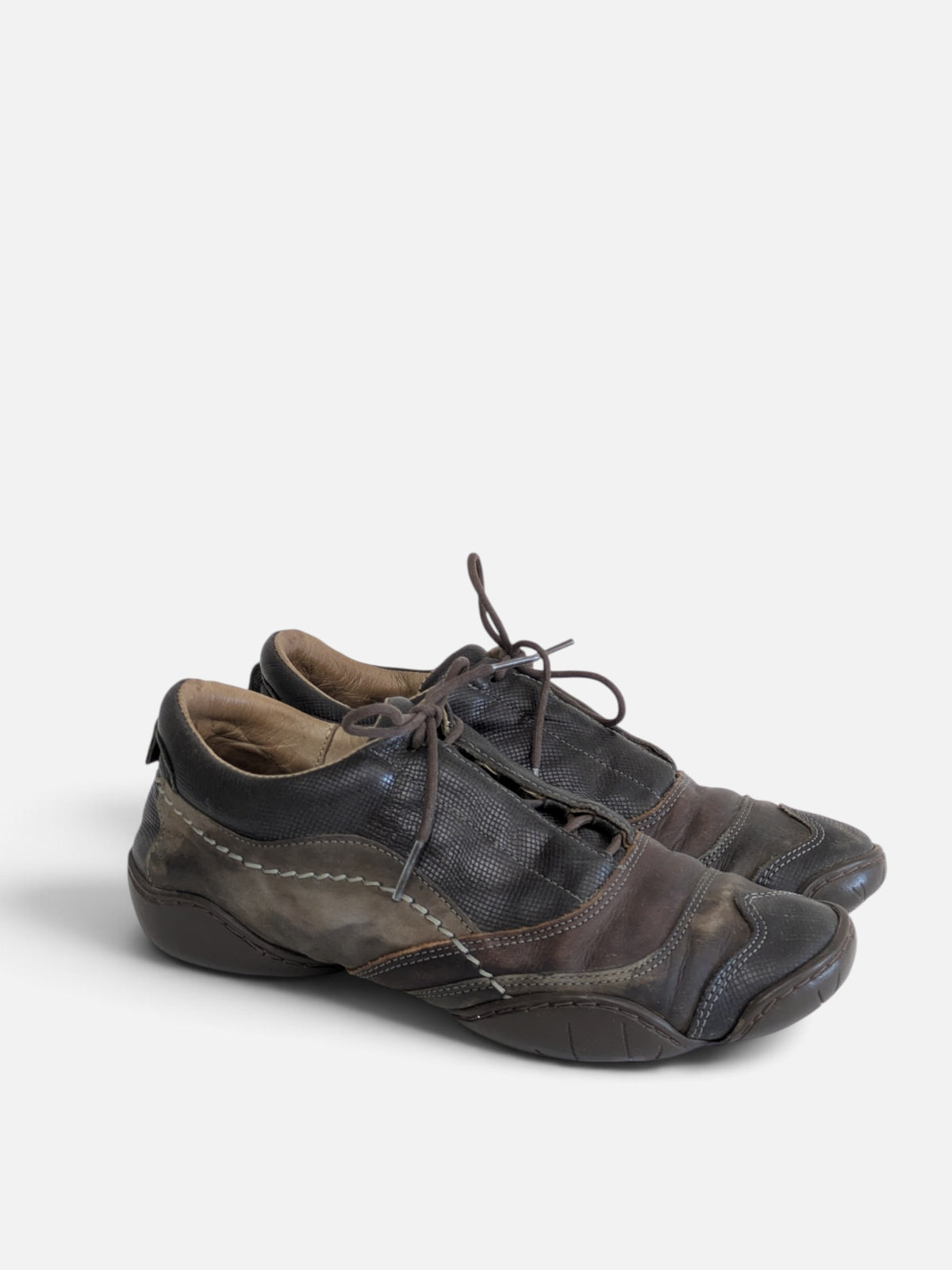 Marithé + François Girbaud washed leather sneakers (2000s)