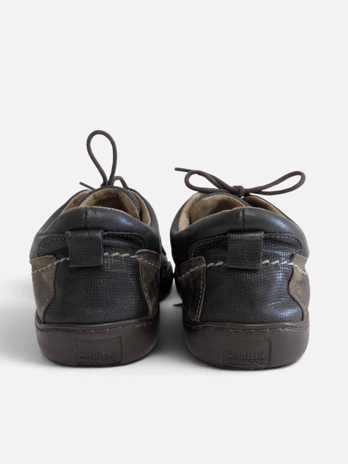 Marithé + François Girbaud washed leather sneakers (2000s)