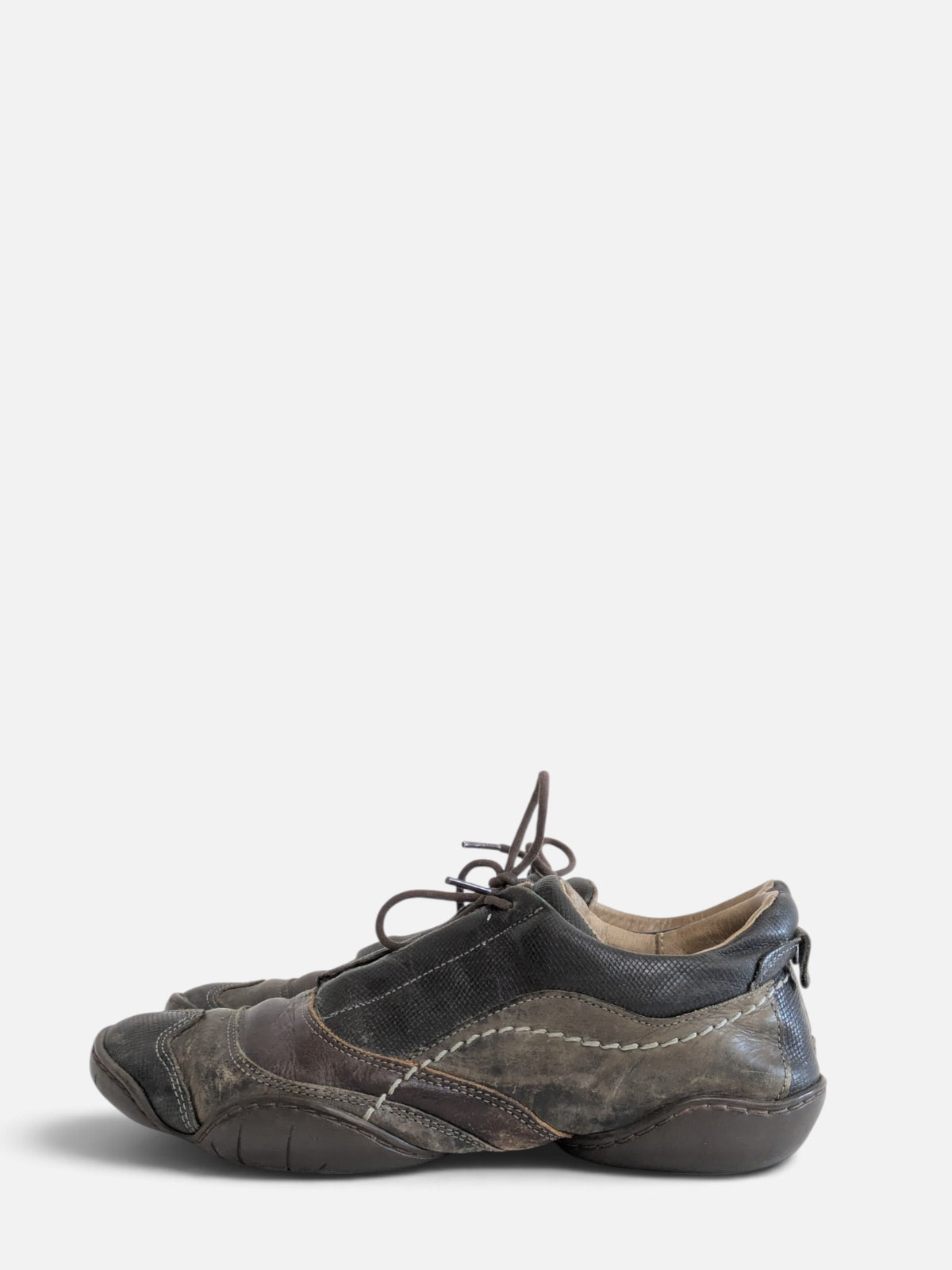 Marithé + François Girbaud washed leather sneakers (2000s)