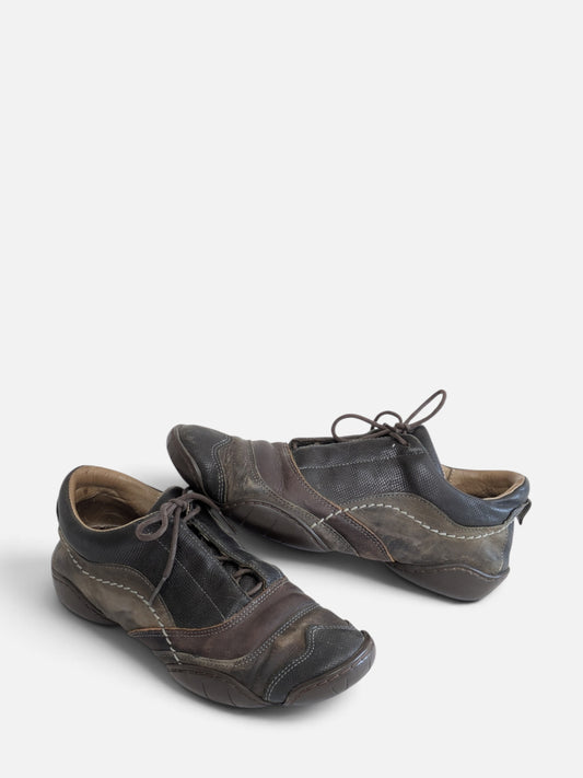 Marithé + François Girbaud washed leather sneakers (2000s)