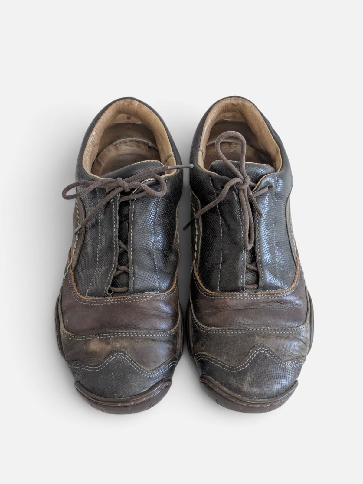 Marithé + François Girbaud washed leather sneakers (2000s)