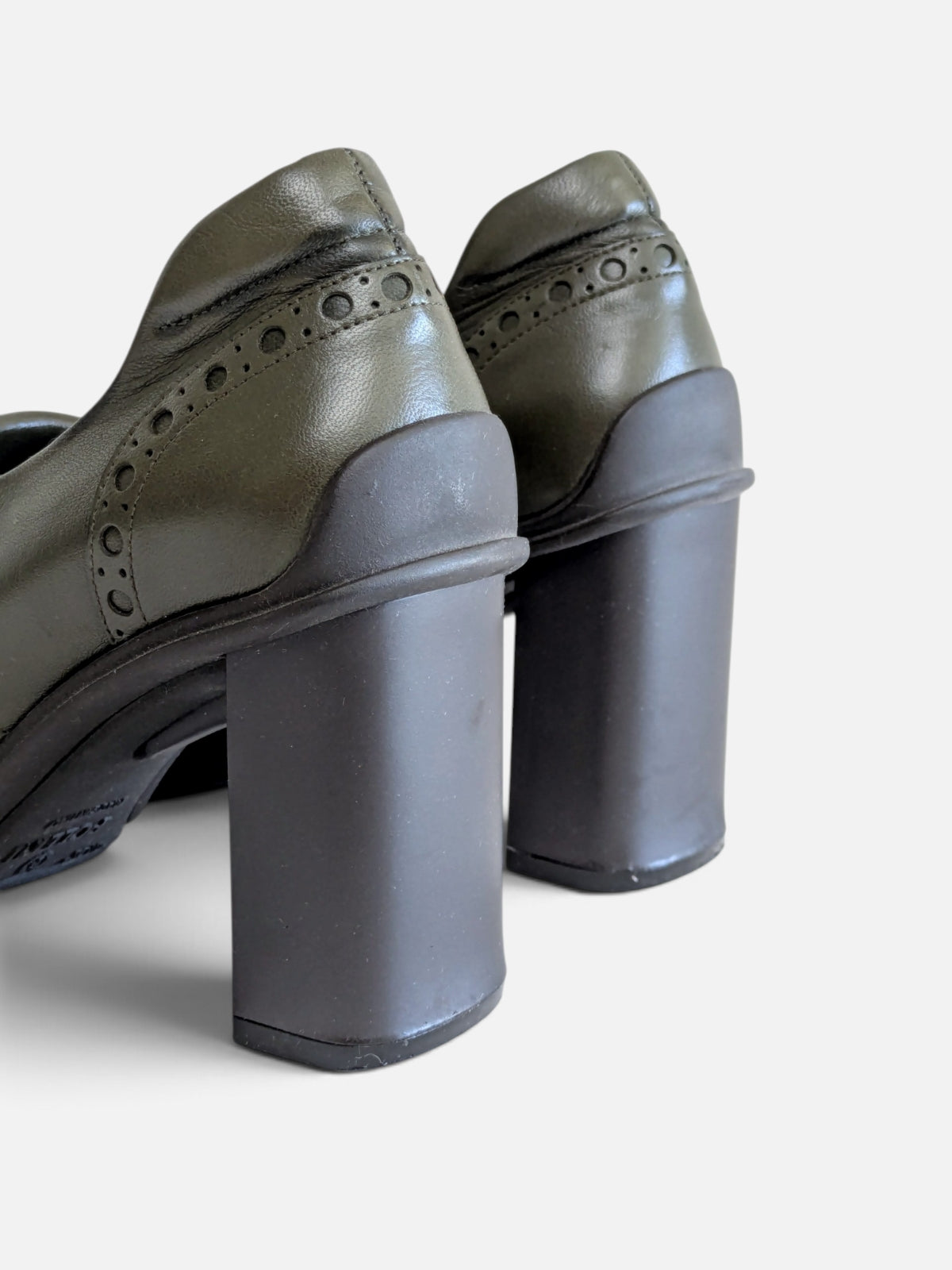 Pollini square toe loafer pumps (2000s)