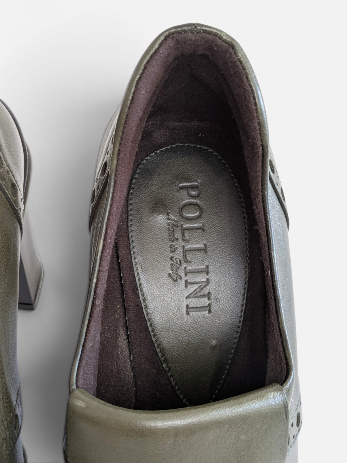 Pollini square toe loafer pumps (2000s)