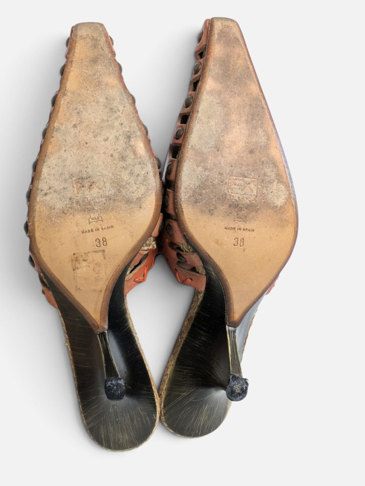 Fluxá leather aladdin clogs mules (2000s)