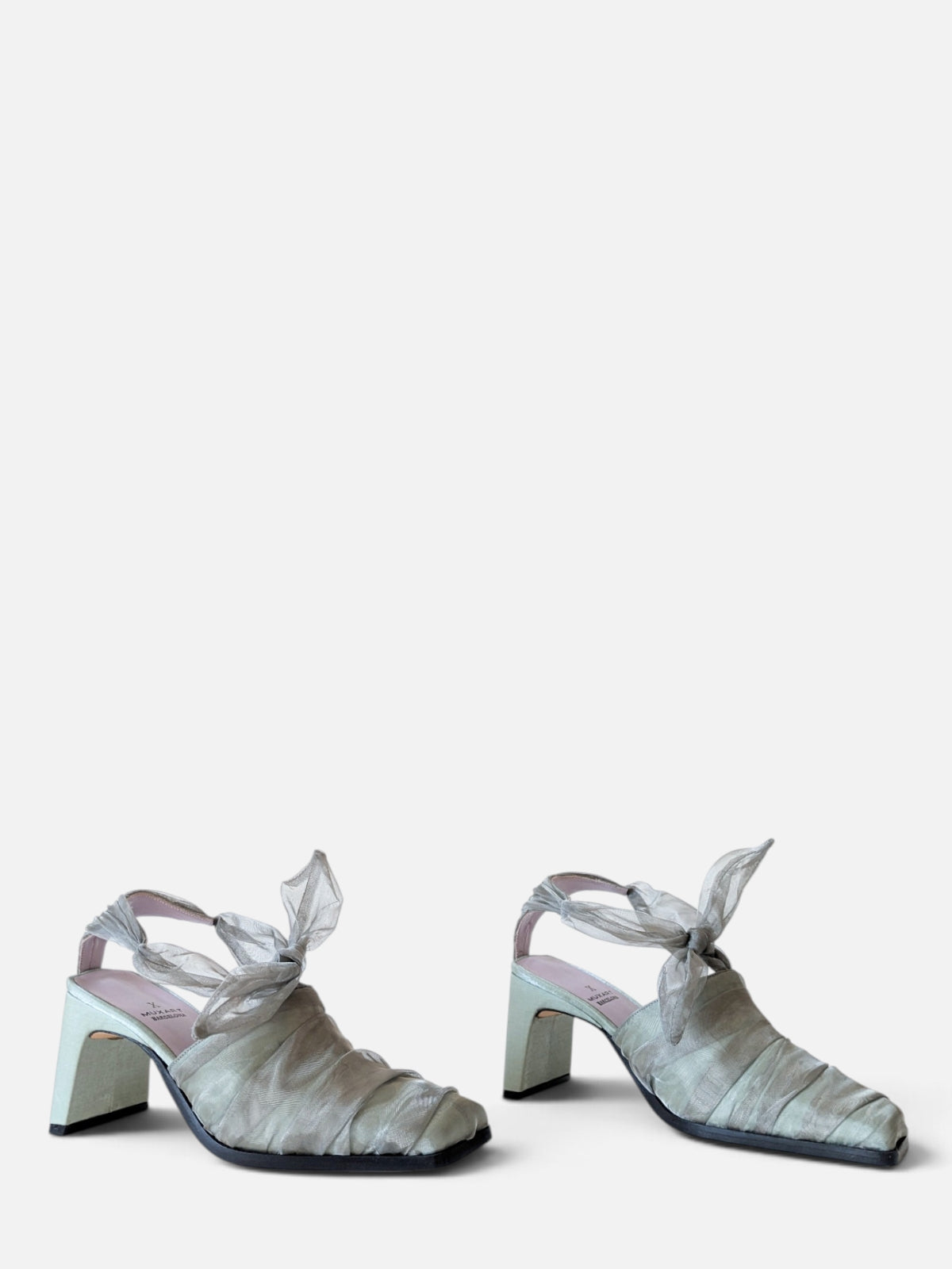 Muxart  satin-organza heels (2000s)