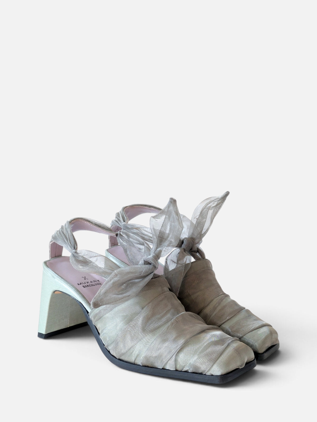 Muxart  satin-organza heels (2000s)