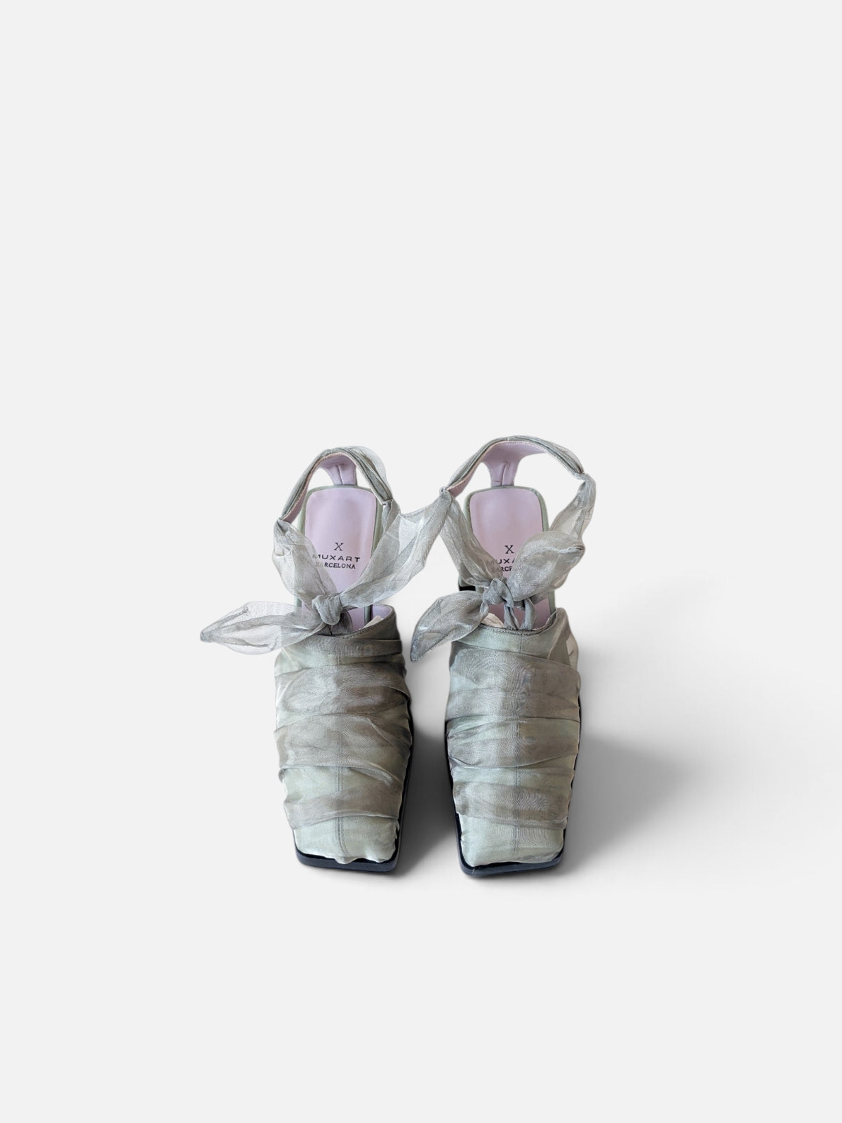 Muxart  satin-organza heels (2000s)