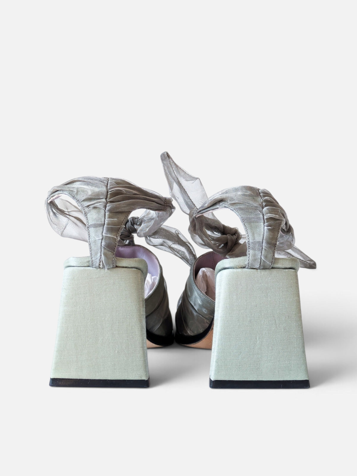 Muxart  satin-organza heels (2000s)