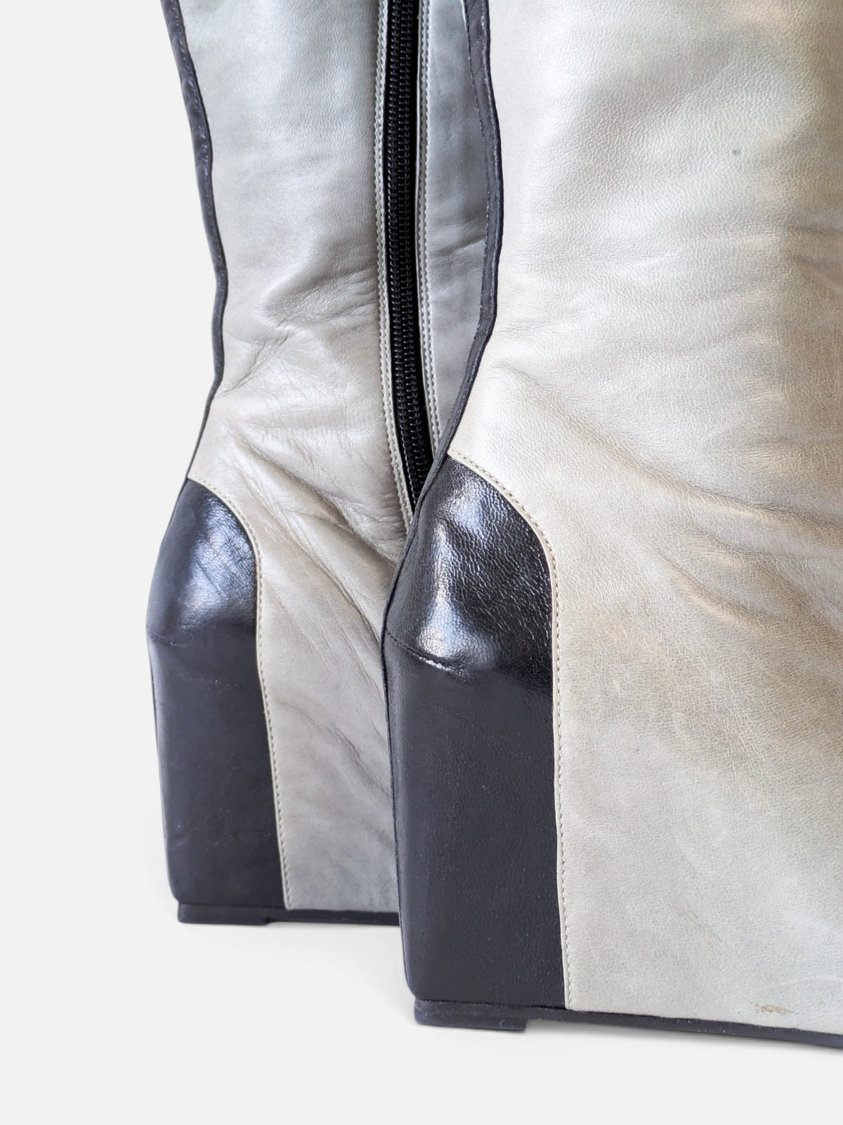 Retro futuristic wedge boots (2000s)