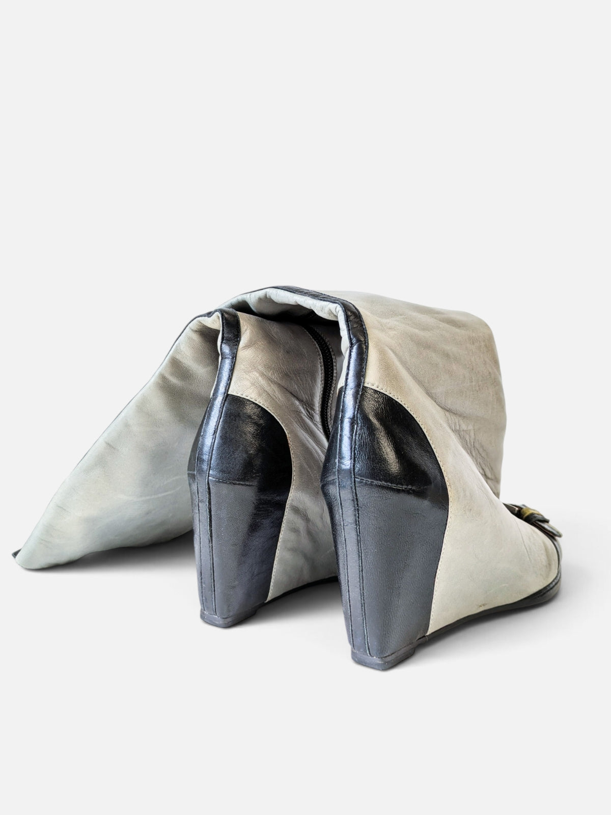 Retro futuristic wedge boots (2000s)