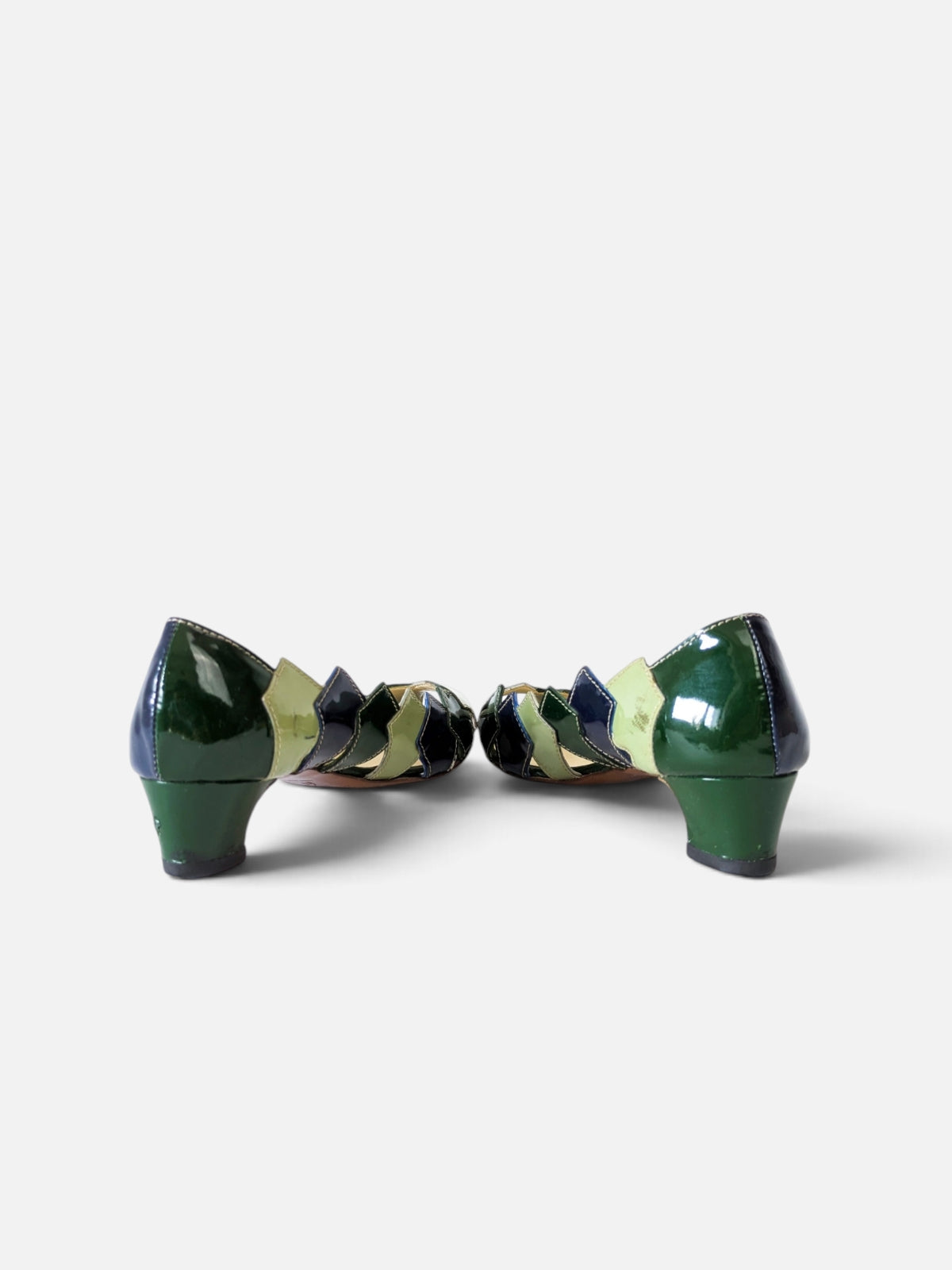 Miu Miu patchwork patent leather sandals (2000s)