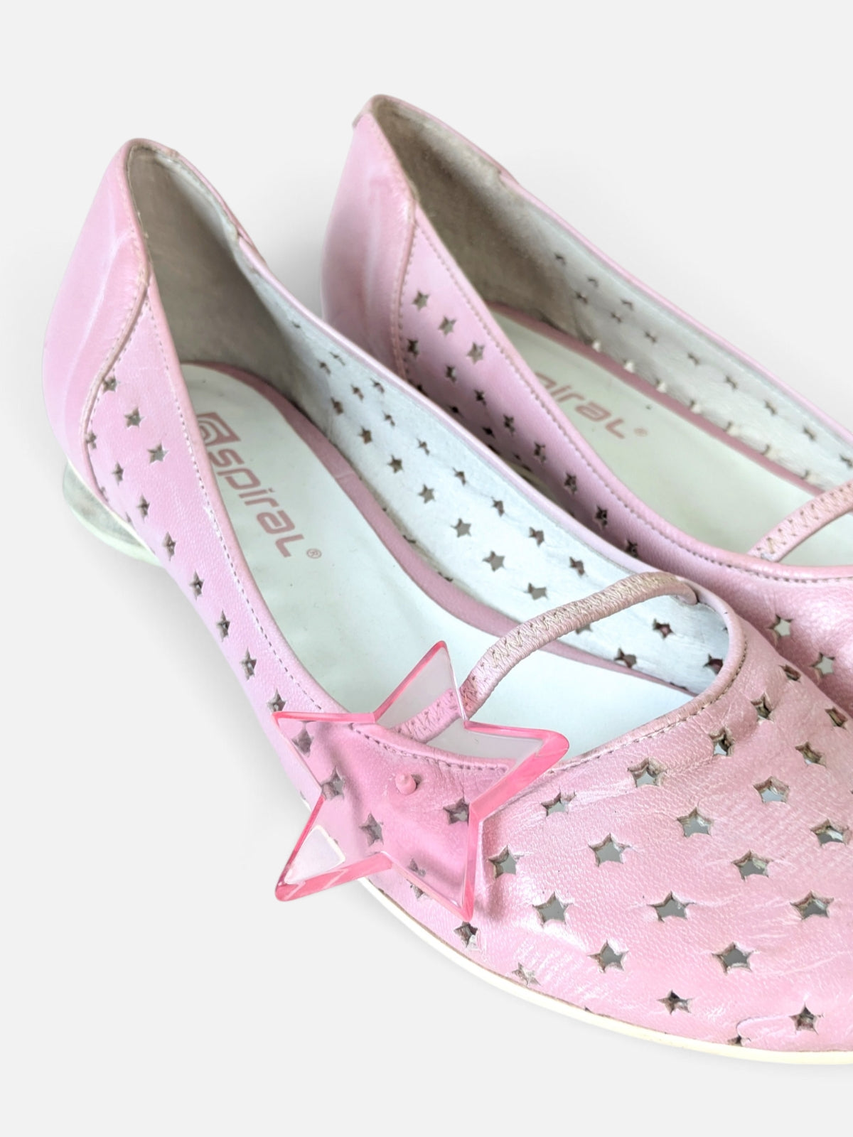 Spiral vintage pink star flats/ ballerinas (2000s)