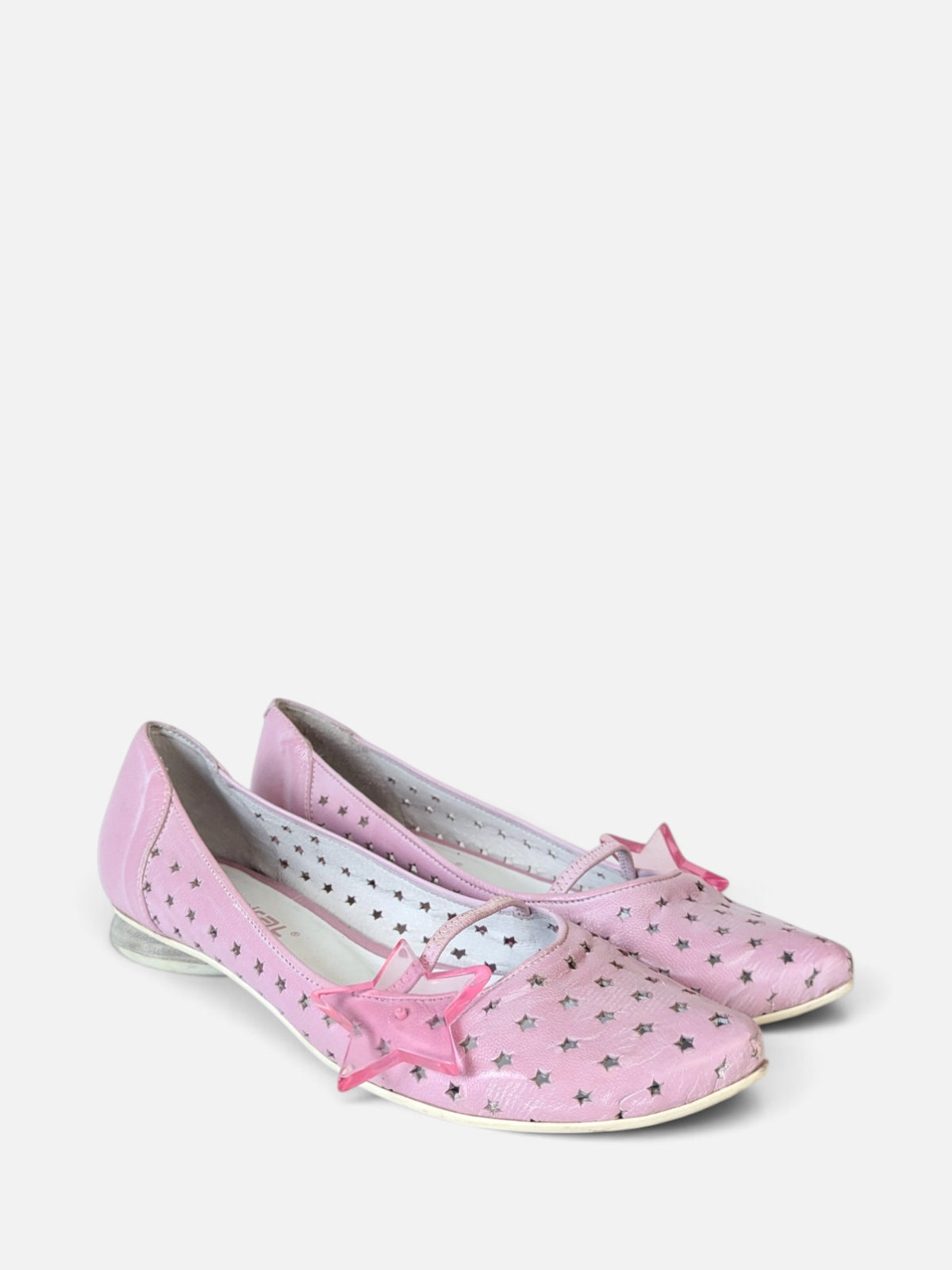 Spiral vintage pink star flats/ ballerinas (2000s)