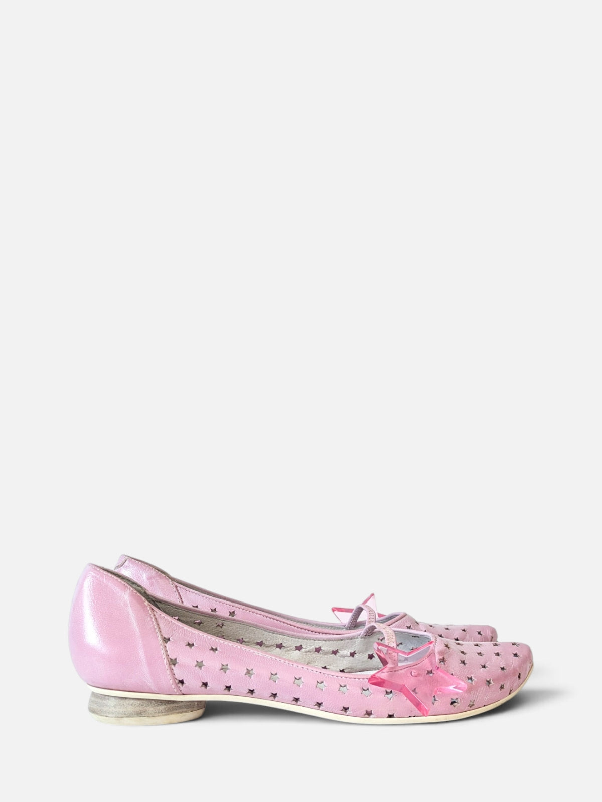 Spiral vintage pink star flats/ ballerinas (2000s)