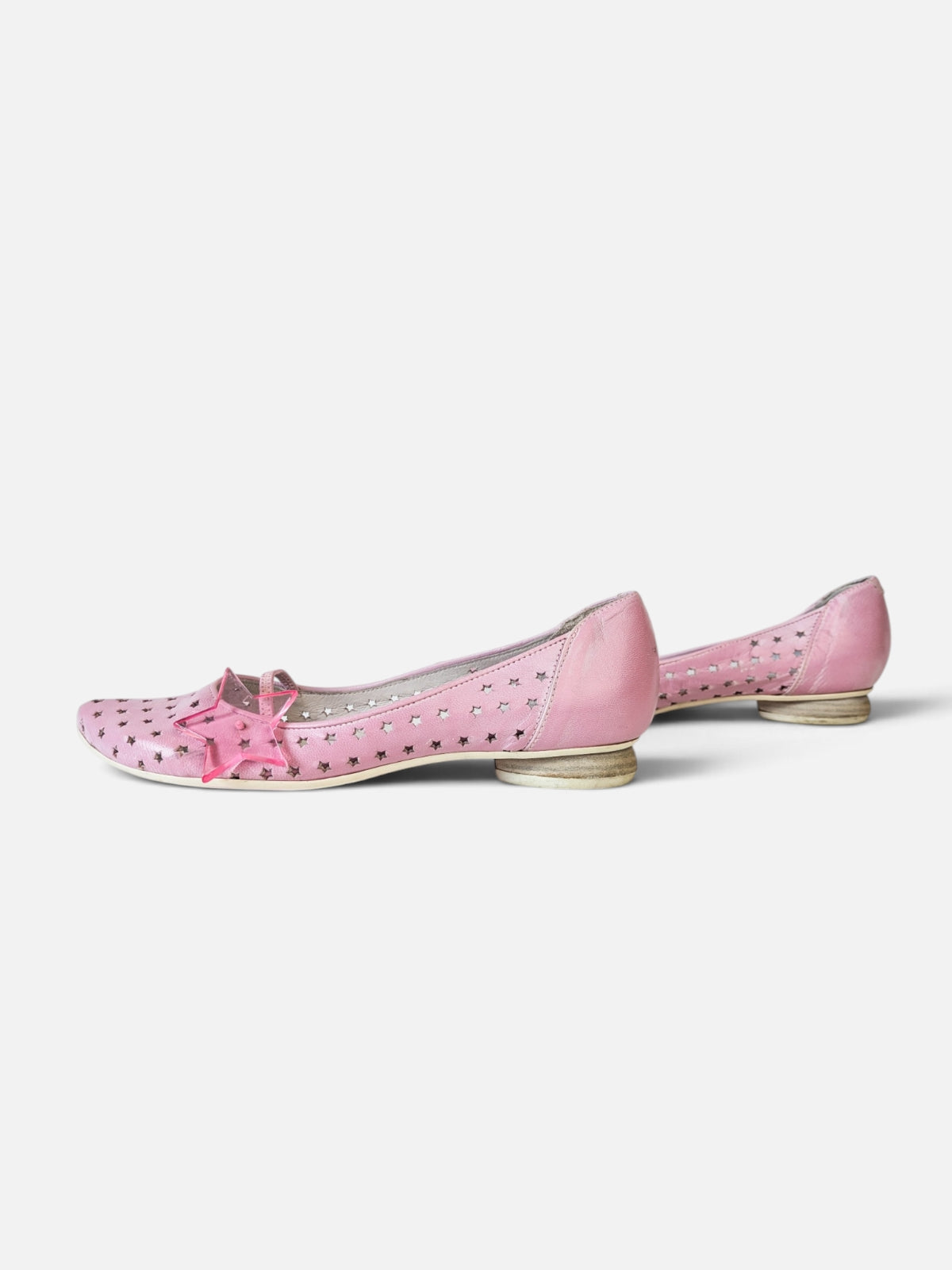 Spiral vintage pink star flats/ ballerinas (2000s)