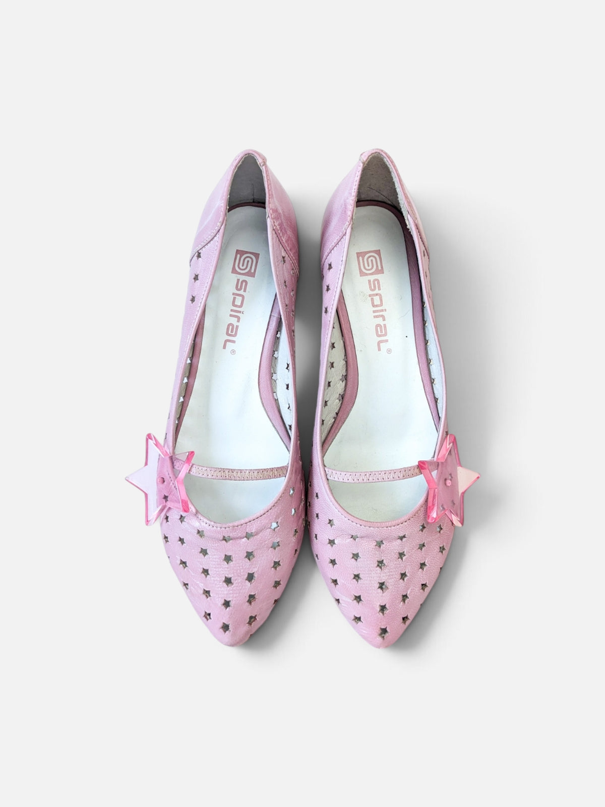 Spiral vintage pink star flats/ ballerinas (2000s)