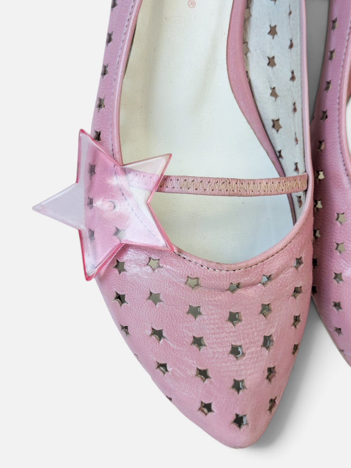 Spiral vintage pink star flats/ ballerinas (2000s)
