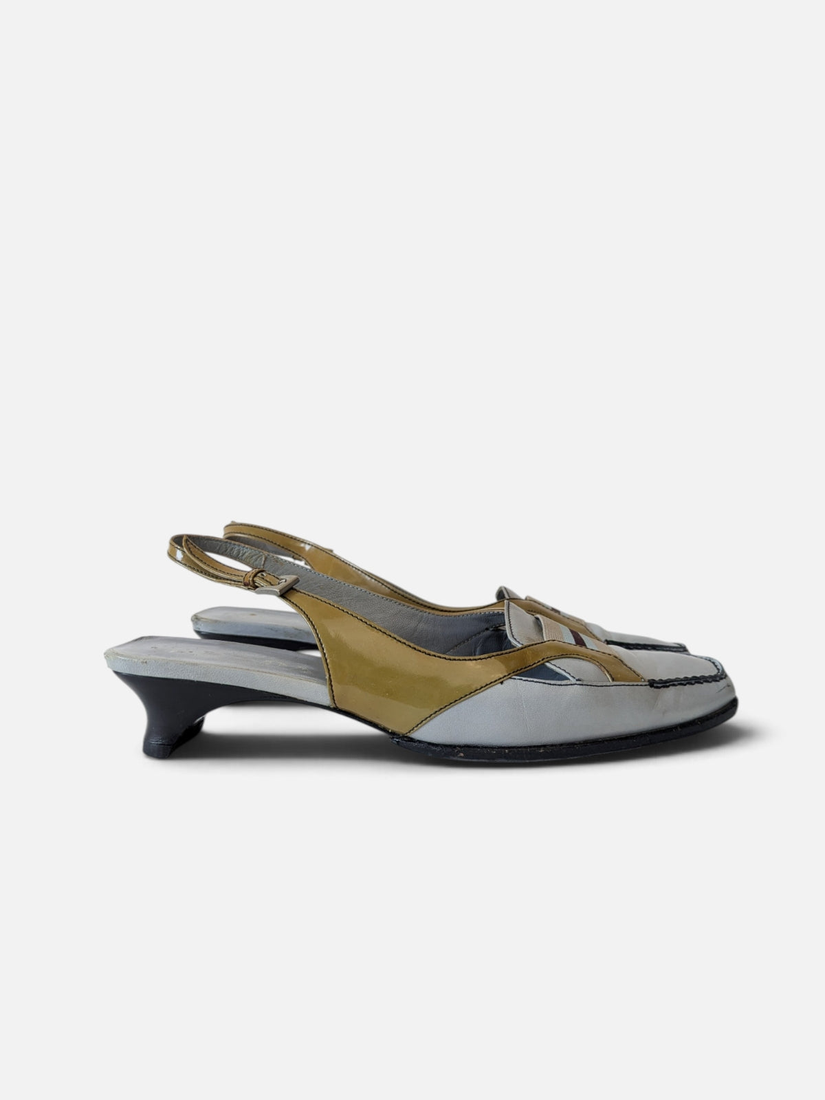 Prada retro-futurist slingback sandals (2000s)