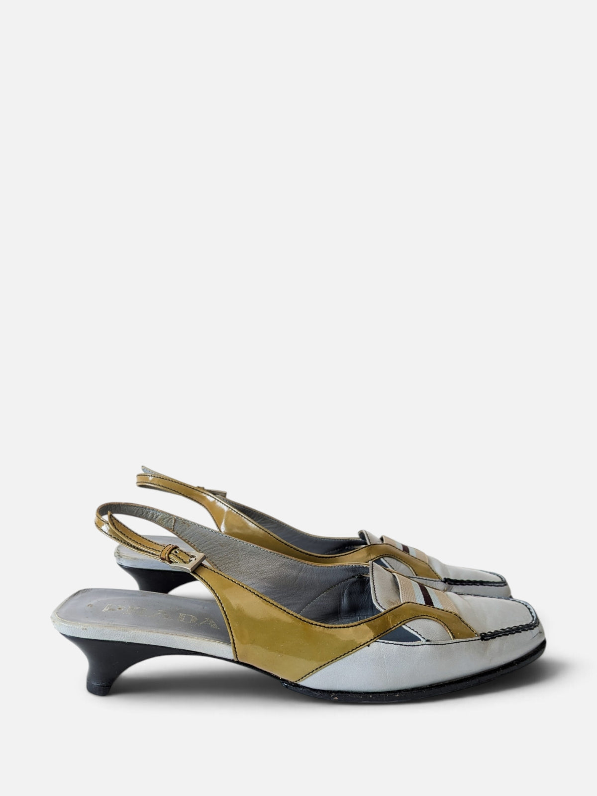 Prada retro-futurist slingback sandals (2000s)
