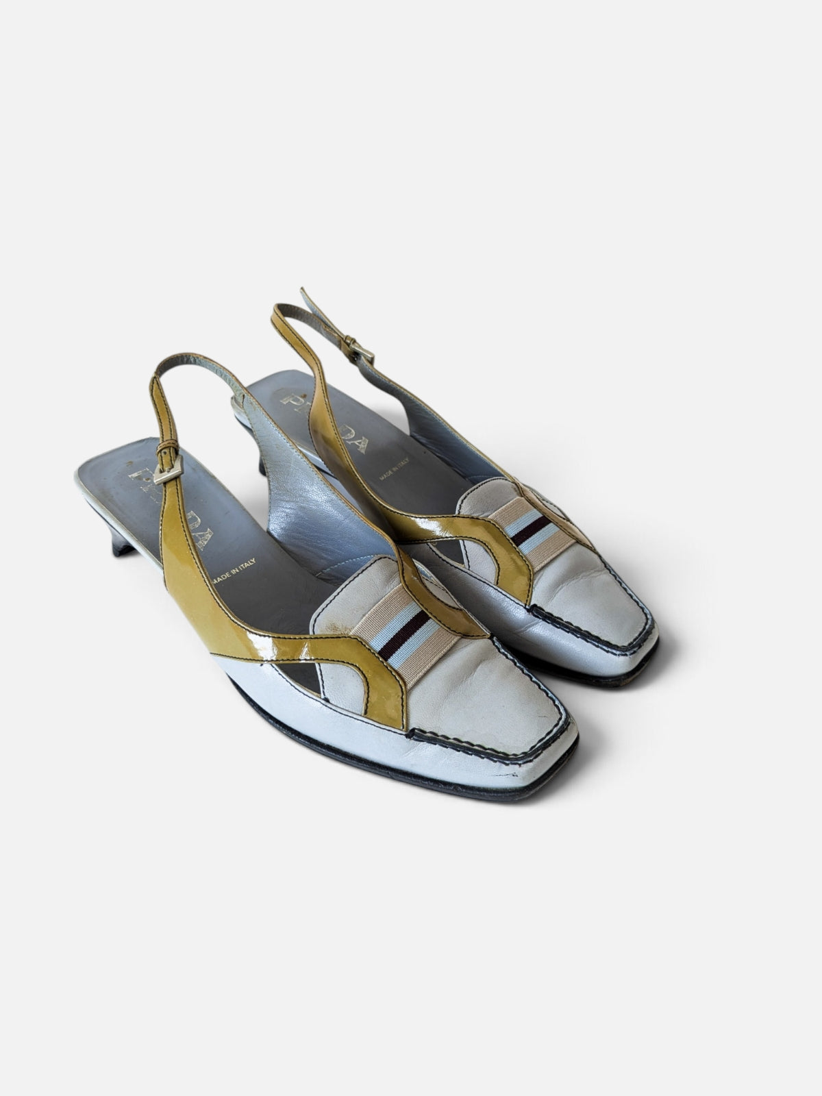 Prada retro-futurist slingback sandals (2000s)