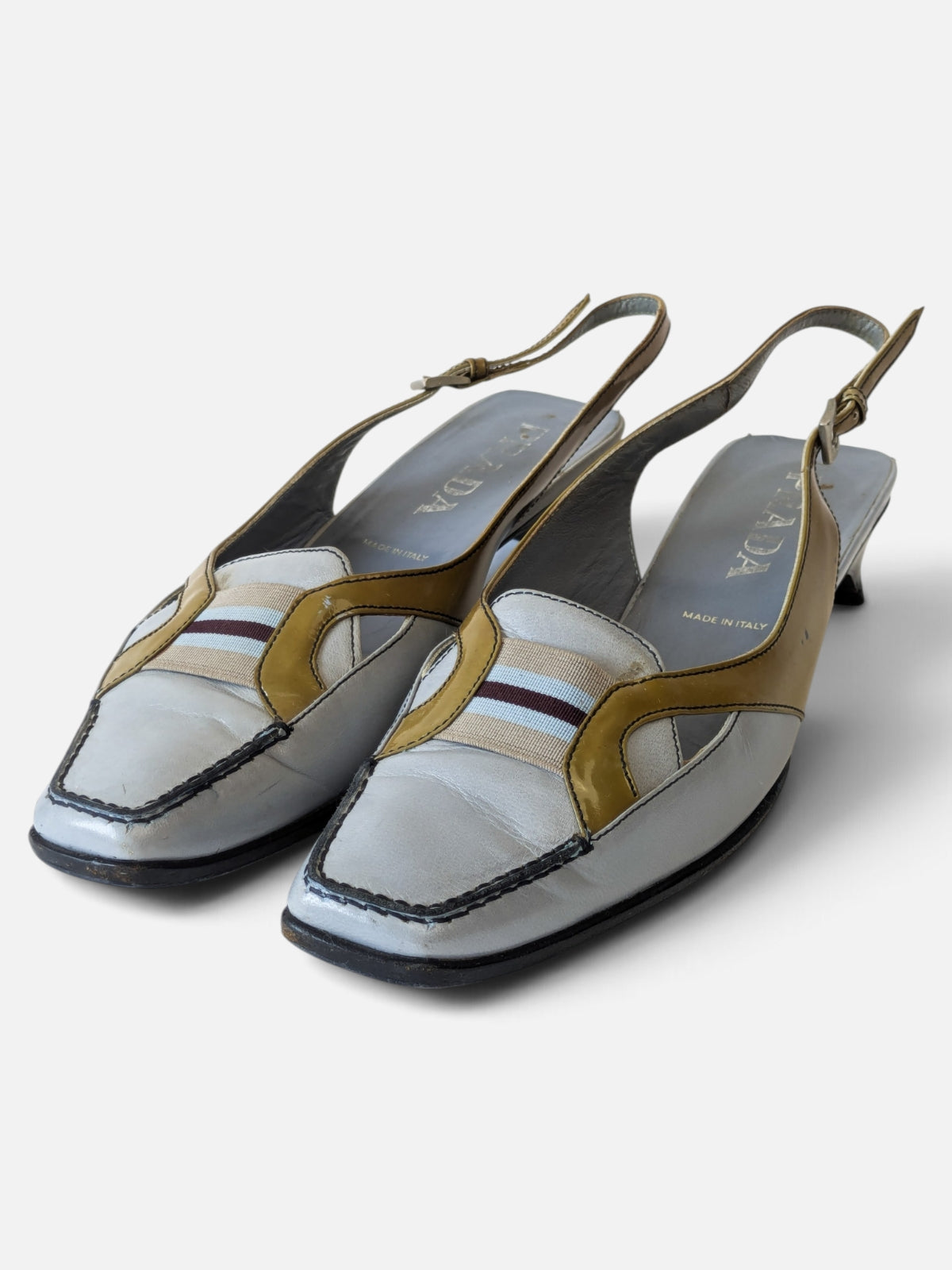 Prada retro-futurist slingback sandals (2000s)
