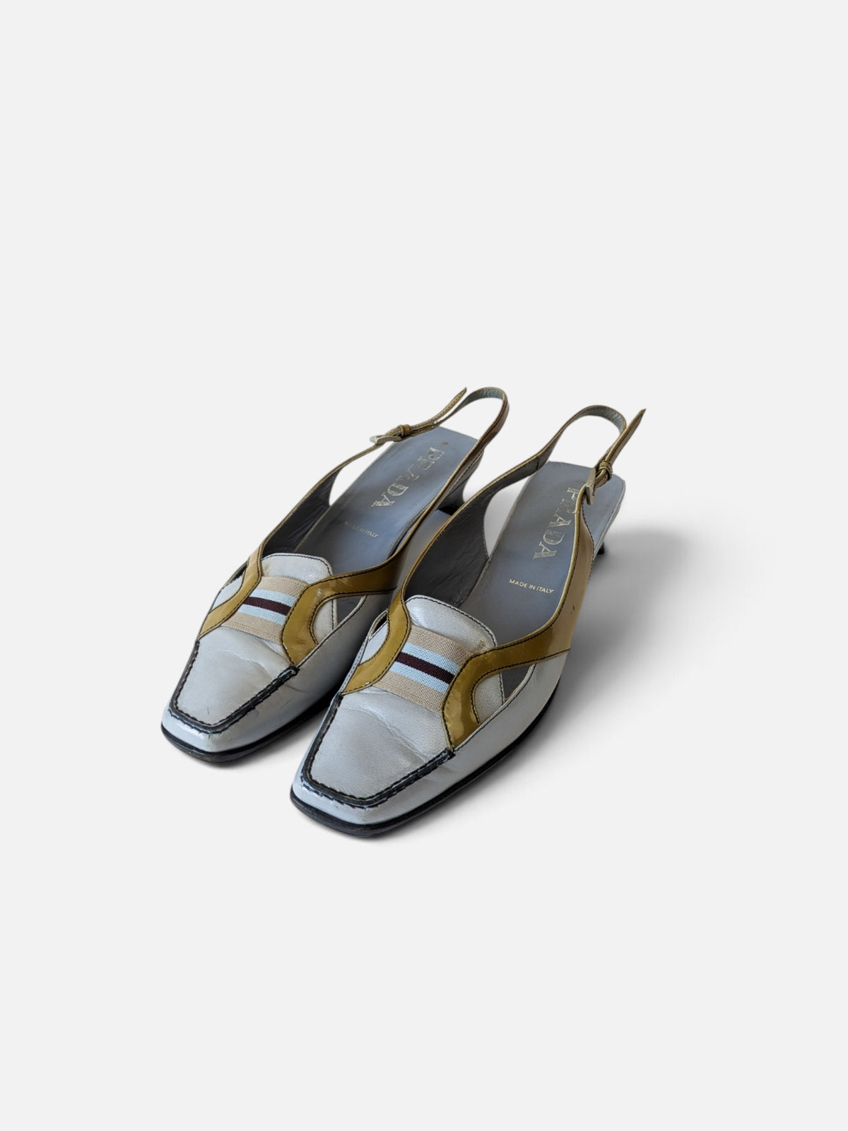 Prada retro-futurist slingback sandals (2000s)