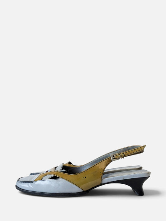 Prada retro-futurist slingback sandals (2000s)
