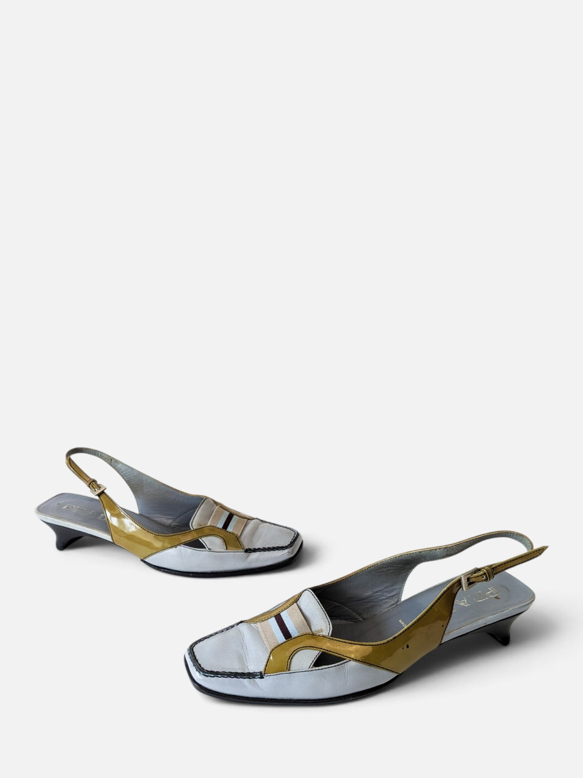 Prada retro-futurist slingback sandals (2000s)