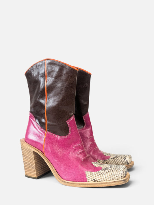 Vintage western leather boots (90s)